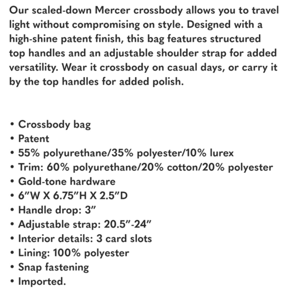 🔹️Michael Kors🔹️ Mercer Extra-Small Patent Crossbody Bag Womens Crimson Purse - Picture 4 of 4